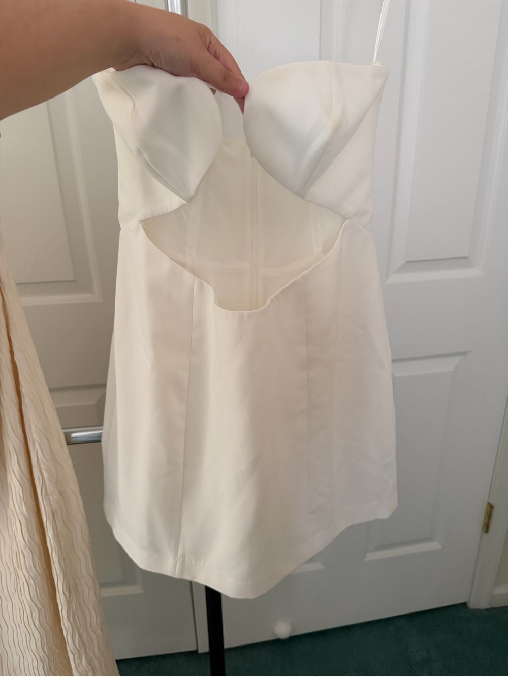 Lovers + Friends White Strapless Cutout Mini Dress